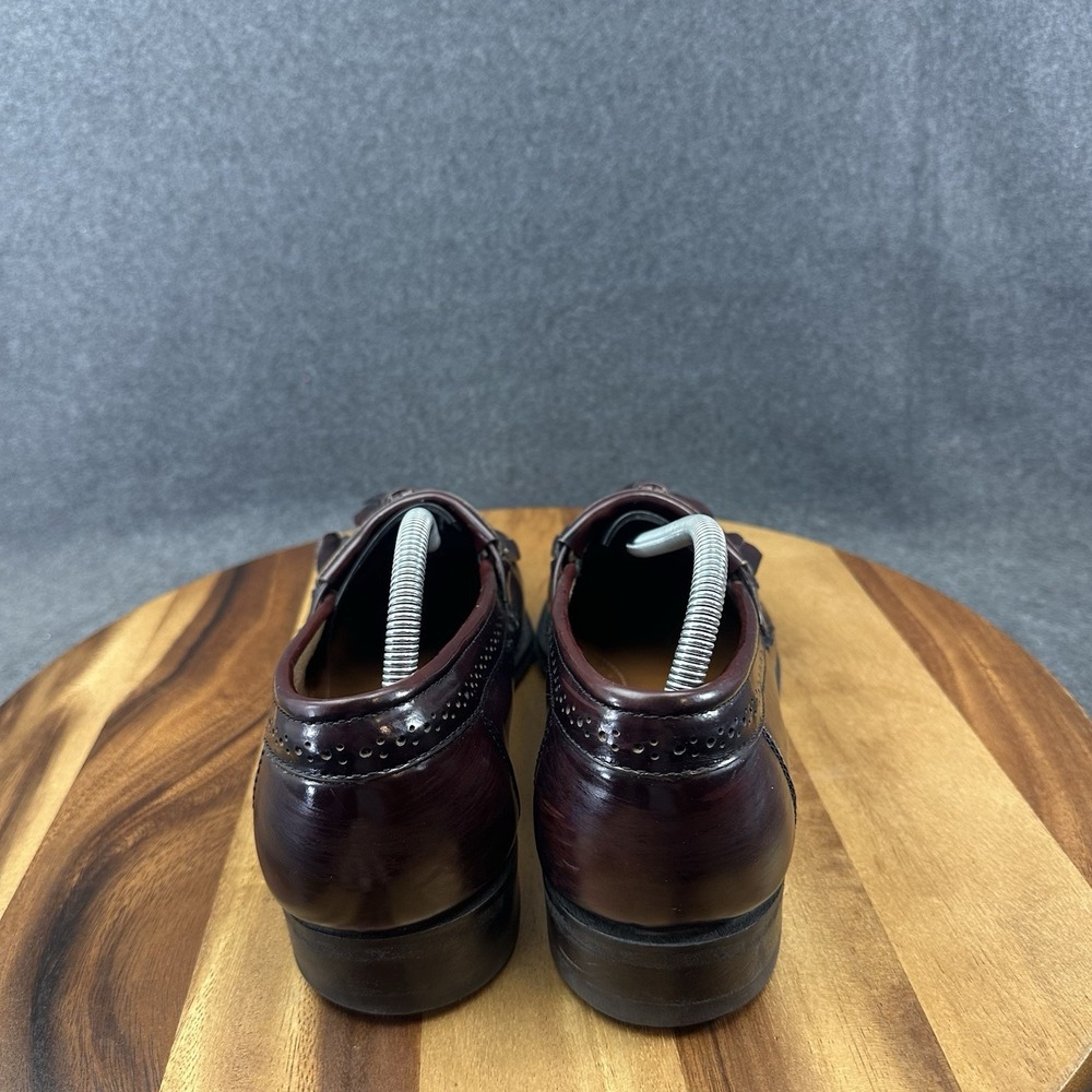 Weejuns GH Bass Mens Jeremy Loafers Sz 9.5D Vibram Burgundy Leather Penny Tassel - Picture 7 of 11